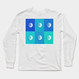 Sand Dollars - Multicolored Blue-Greens Long Sleeve T-Shirt